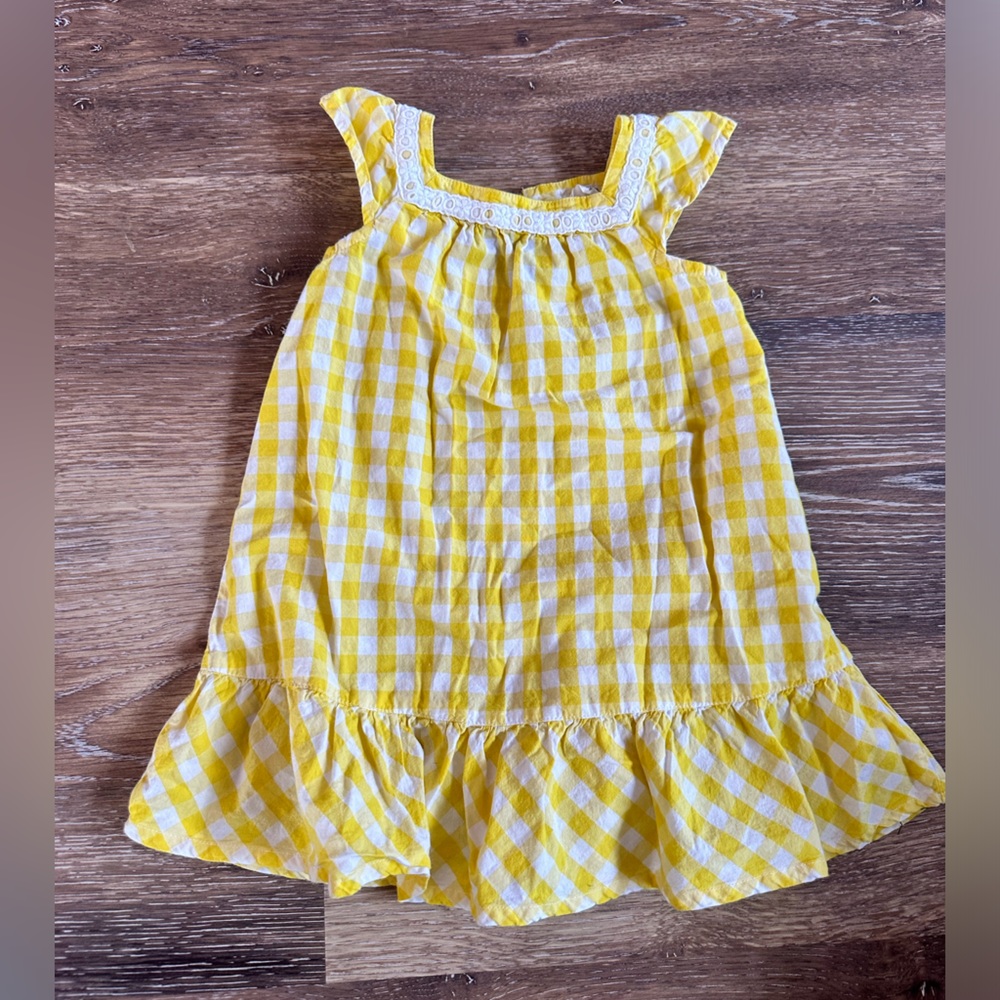 Yellow/plaid 12-18 month Toddler dress